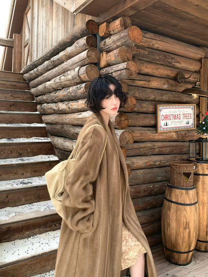 Rong Qi Qing Wan Luxe Long Eco Fur Coat