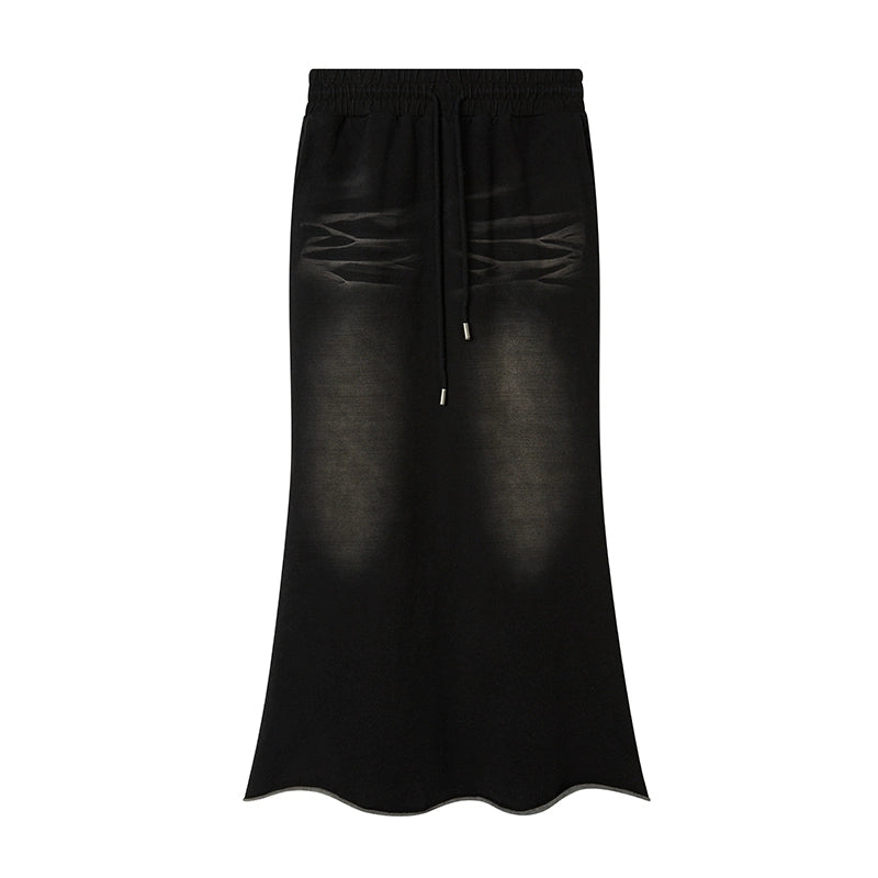 Washed Cat Whiskers Hip Skirt