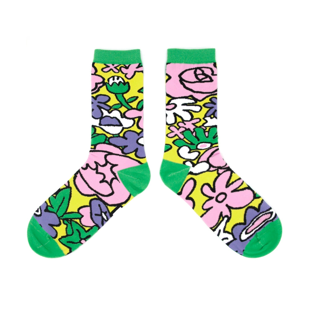 Comics Flower Cotton Socks