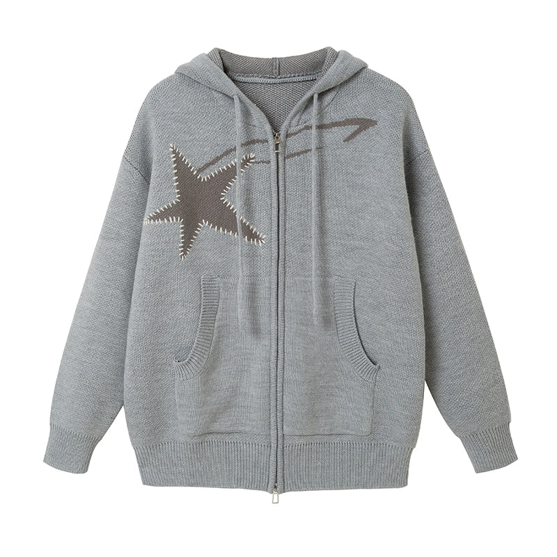 Star Hooded - Retro Hoodie Coat