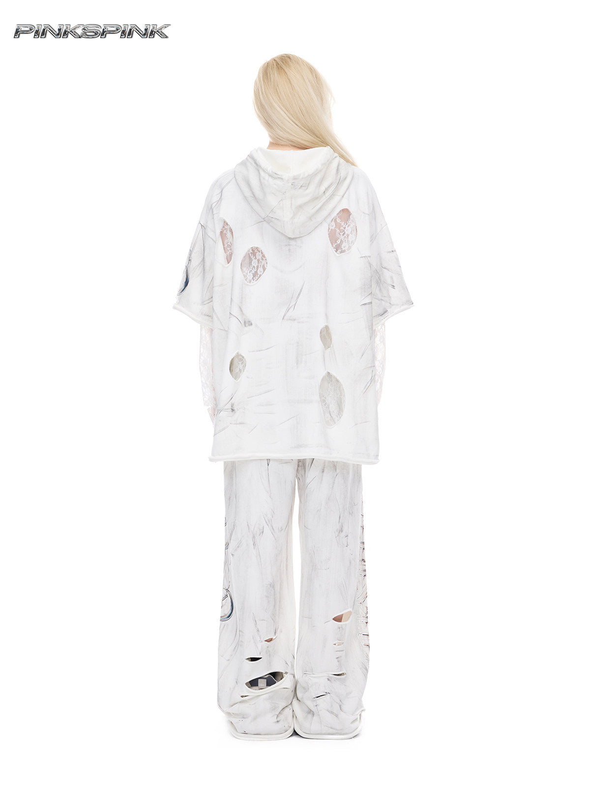 Original Distressed Rock-Punk Hooded Sweatshirt – Genderless Y2K Style