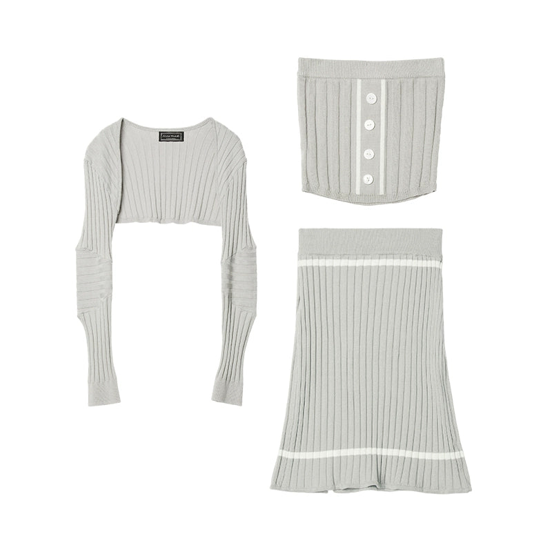 Spice Girl Contrast Knit Uniform Set