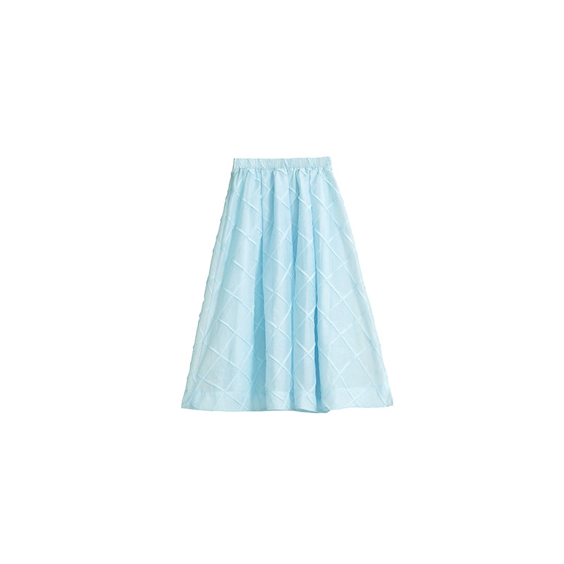 Blue Bow Shirt Skirt Set