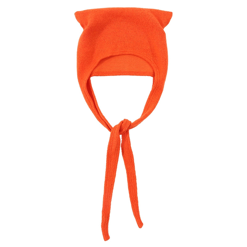 Cappello a maglia da gatto auricolare piegato