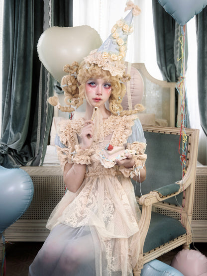 Cream Lace Rococo Apron | Vintage French Doll Accessory
