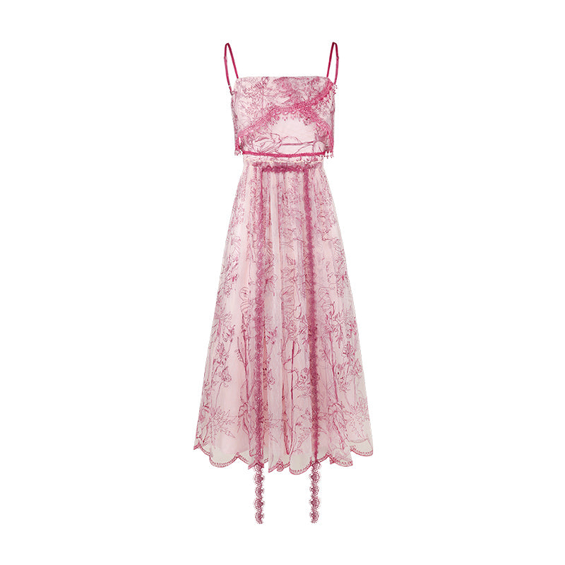 Rose Petal Summer Slip Dress