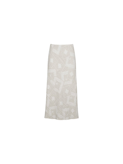 Streamer French Draped Maxi Skirt
