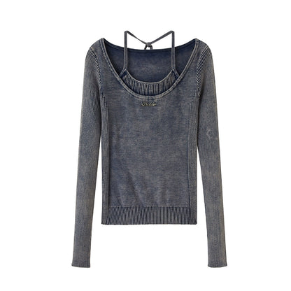 Faux deux pièces - Top en tricot coul