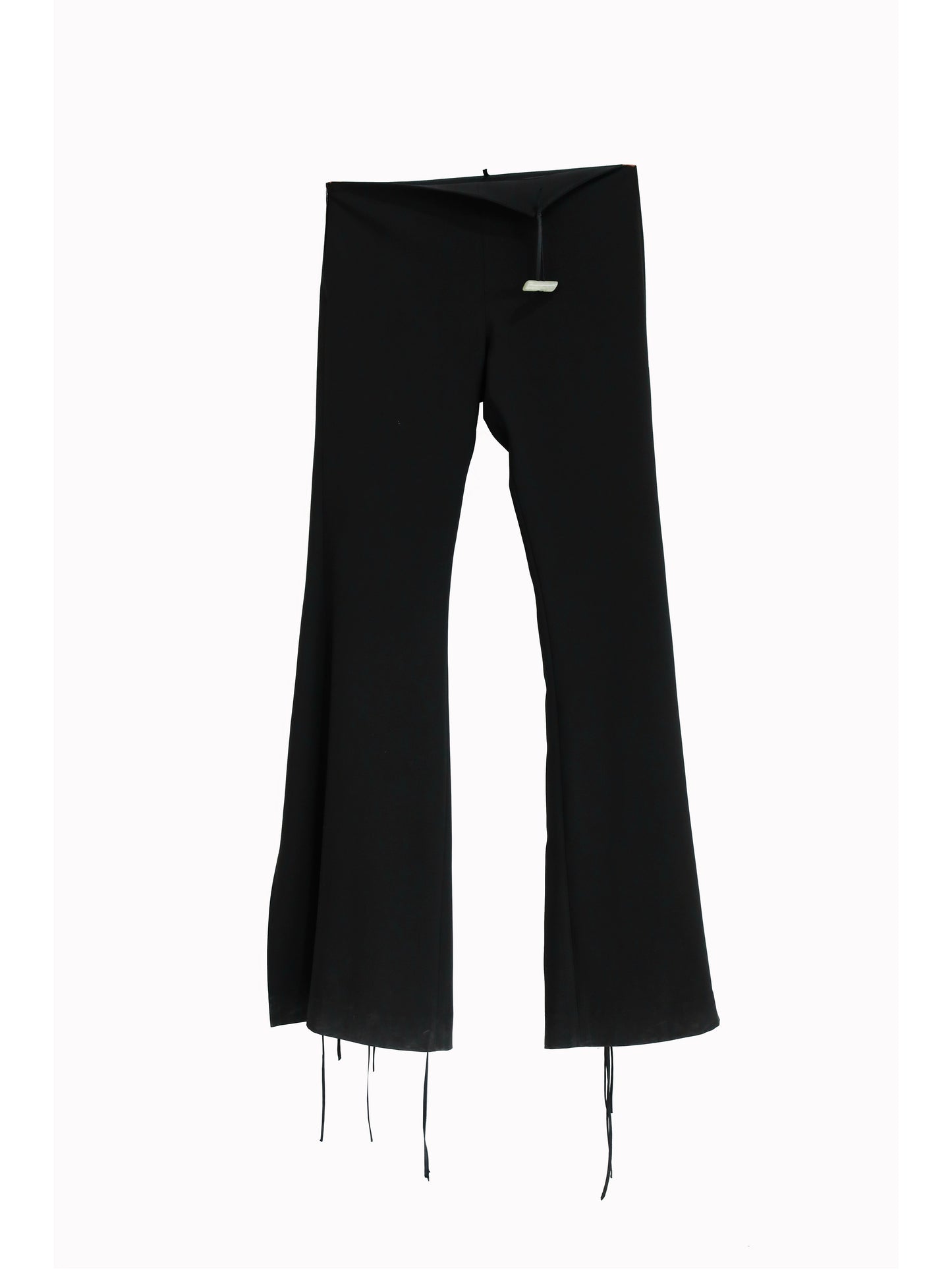 Back Slit Strap Low-Waist Casual Pants