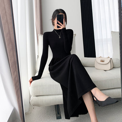 Slim Fit Black Knit Dress