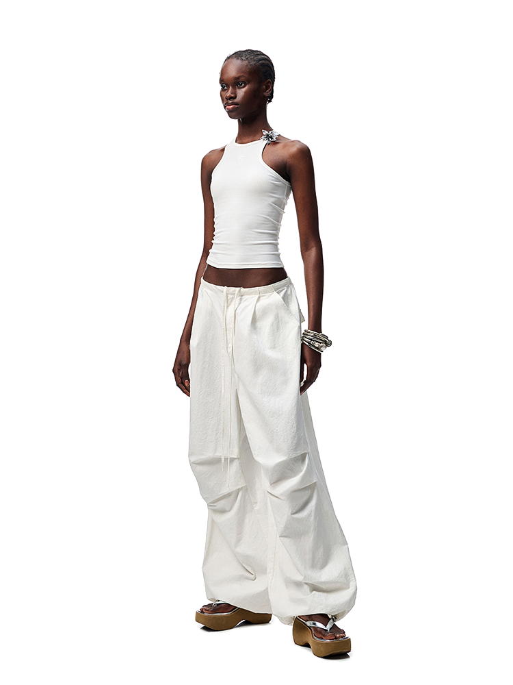 Celebrity Style Distressed Loose Overalls – Wide-Leg Balloon Fit