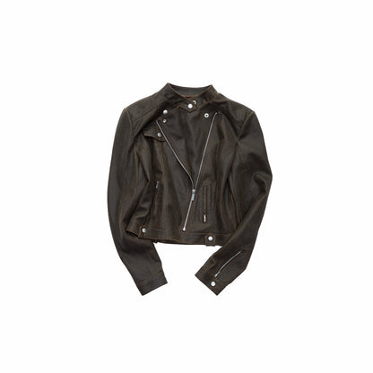 Vintage Leather Biker Jacket