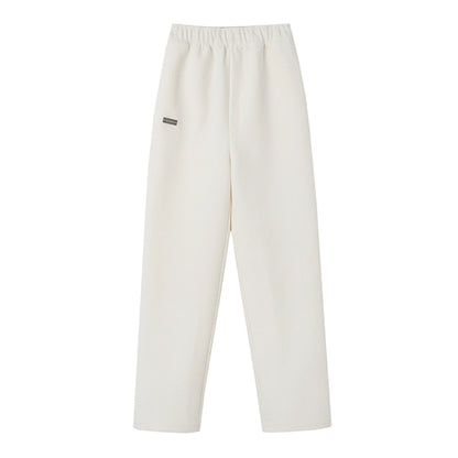 Pantaloni casual elastici crema sottili