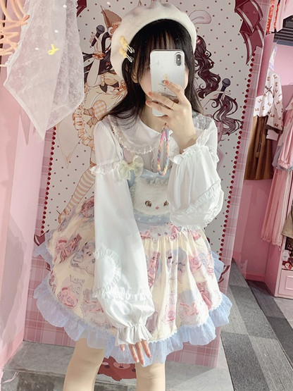 Lolita Fawn Valley Ruffled Doll Collar Shirt