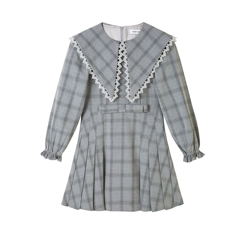 Abito a pipel a plaid plaid -large