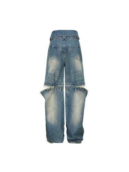 Jeans interrotti danneggiati