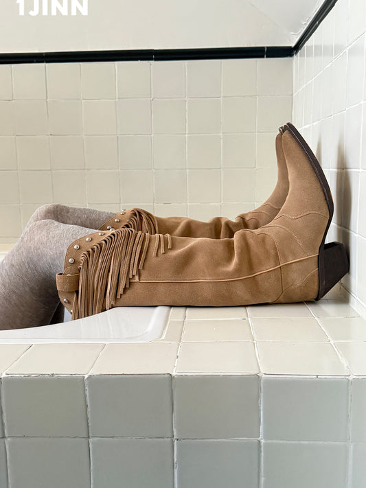 Suede Western Riding Boots