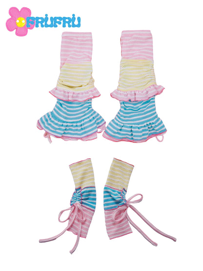 Gollum Store Original Design Girls' Y2K Lace Lace Sweetheart Spicy Girl Spring/Summer Sock Sleeves and Sleeves
