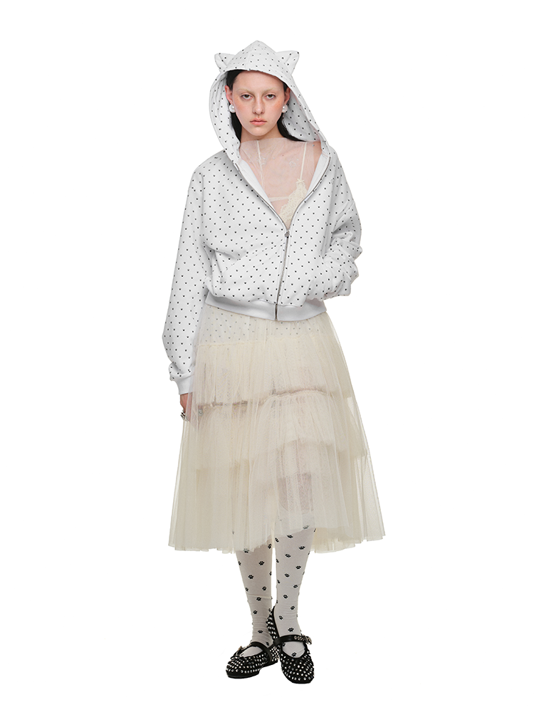 Sheer Layered Mesh Dress – Sleeveless Puffy Outer Skirt Look