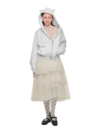 Sheer Layered Mesh Dress – Sleeveless Puffy Outer Skirt Look