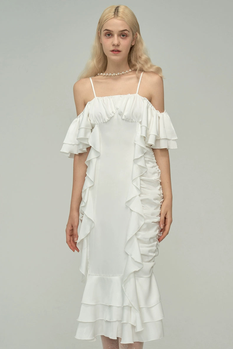 White Ruffle Fairy Dress