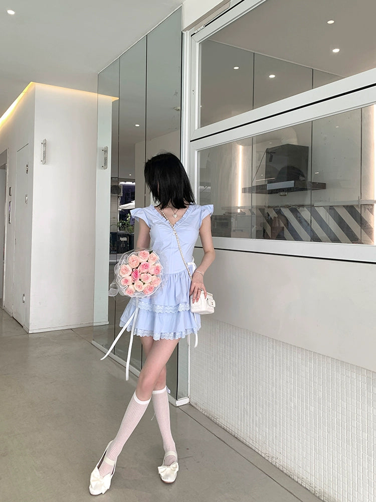 [Seaside Diary] Blue Princess Cake Dress - Summer Edition