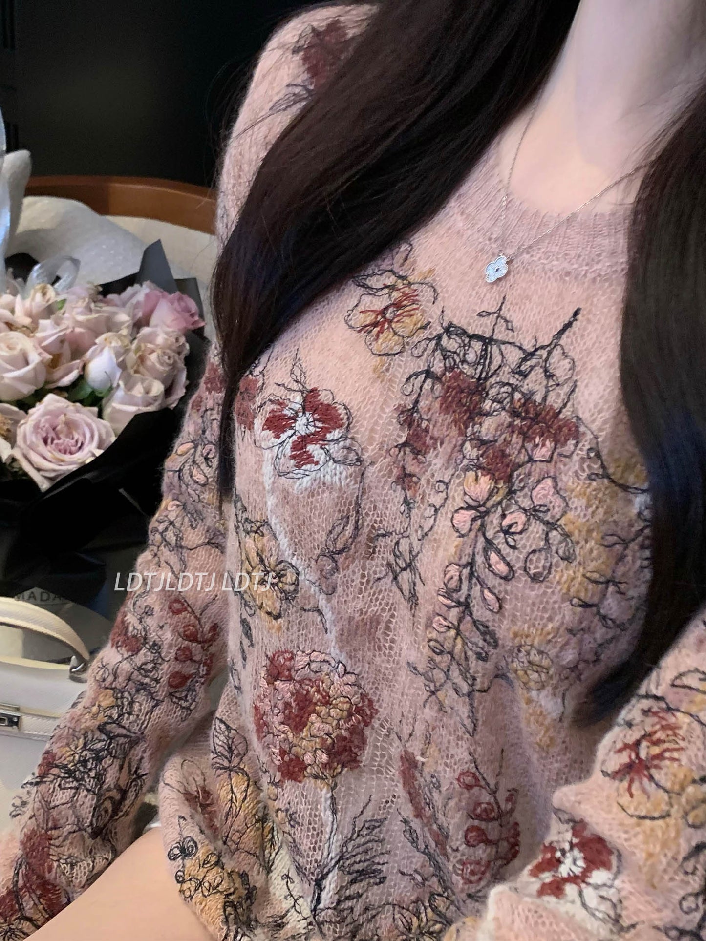 Elegant Floral Lace Knit