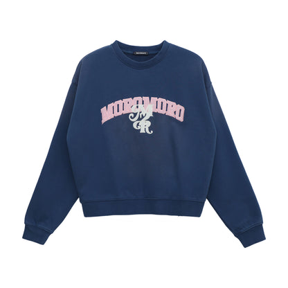 Letter Patch Embroidered Sweatshirt