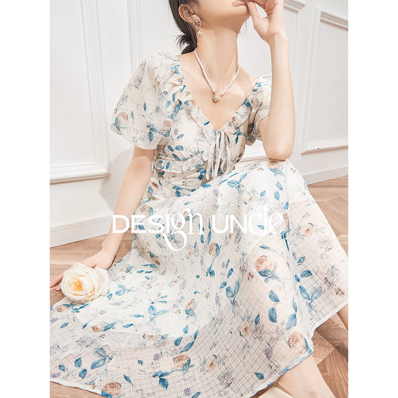 Romantic Fragmented Flower Dress