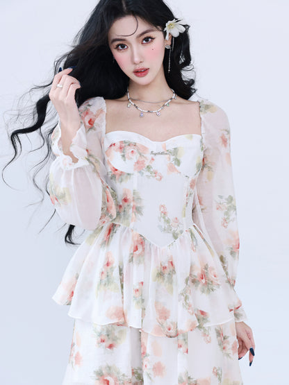 White Tea Fresh Fragrant Flower Holiday Dress