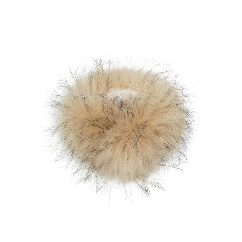 Raccoon & Rabbit Fur Double-Sided Scarf – Luxurious Thermal Wrap