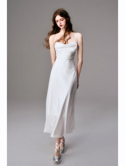 French Swing Neck Strap Dress - Venus Goddess