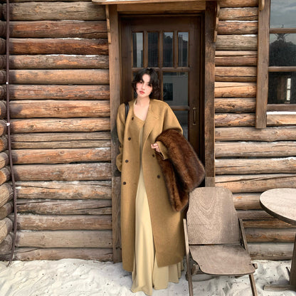 Premium 100% Wool Long Double-Faced Coat