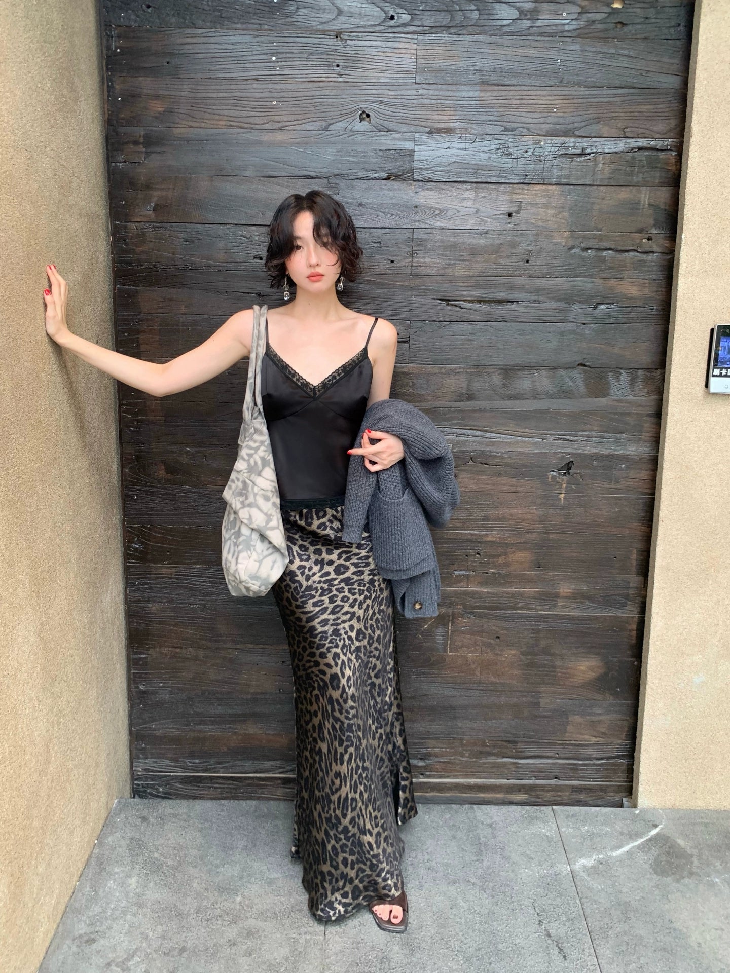 Ethereal Charm Leopard Print Fishtail Midi Skirt – Hong Kong Retro Autumn