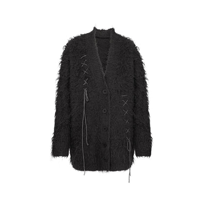 Floating Cloud Roll Knitted Cardigan Coat - Autumn
