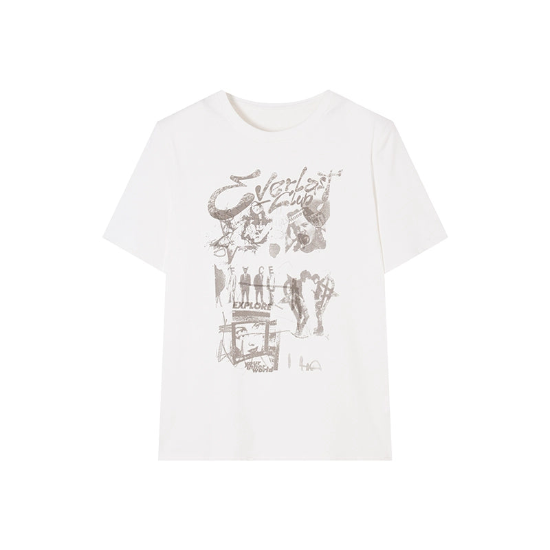 Portrait Silhouette Sorona Cotton T-Shirt - Summer Loose Fit