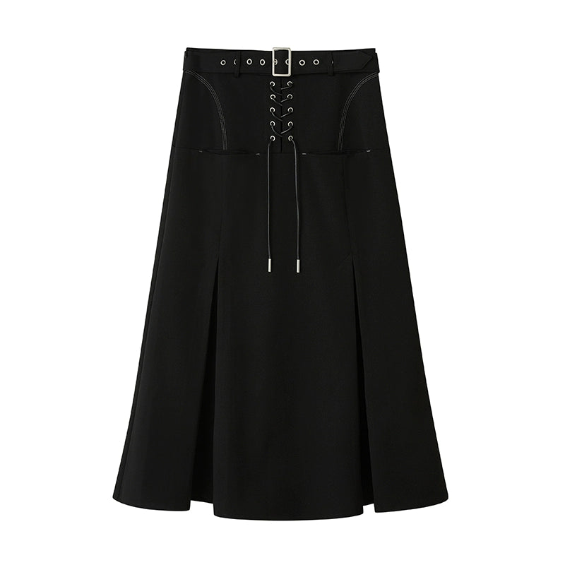 Leather Rope Strap - Wrap Hip Skirt