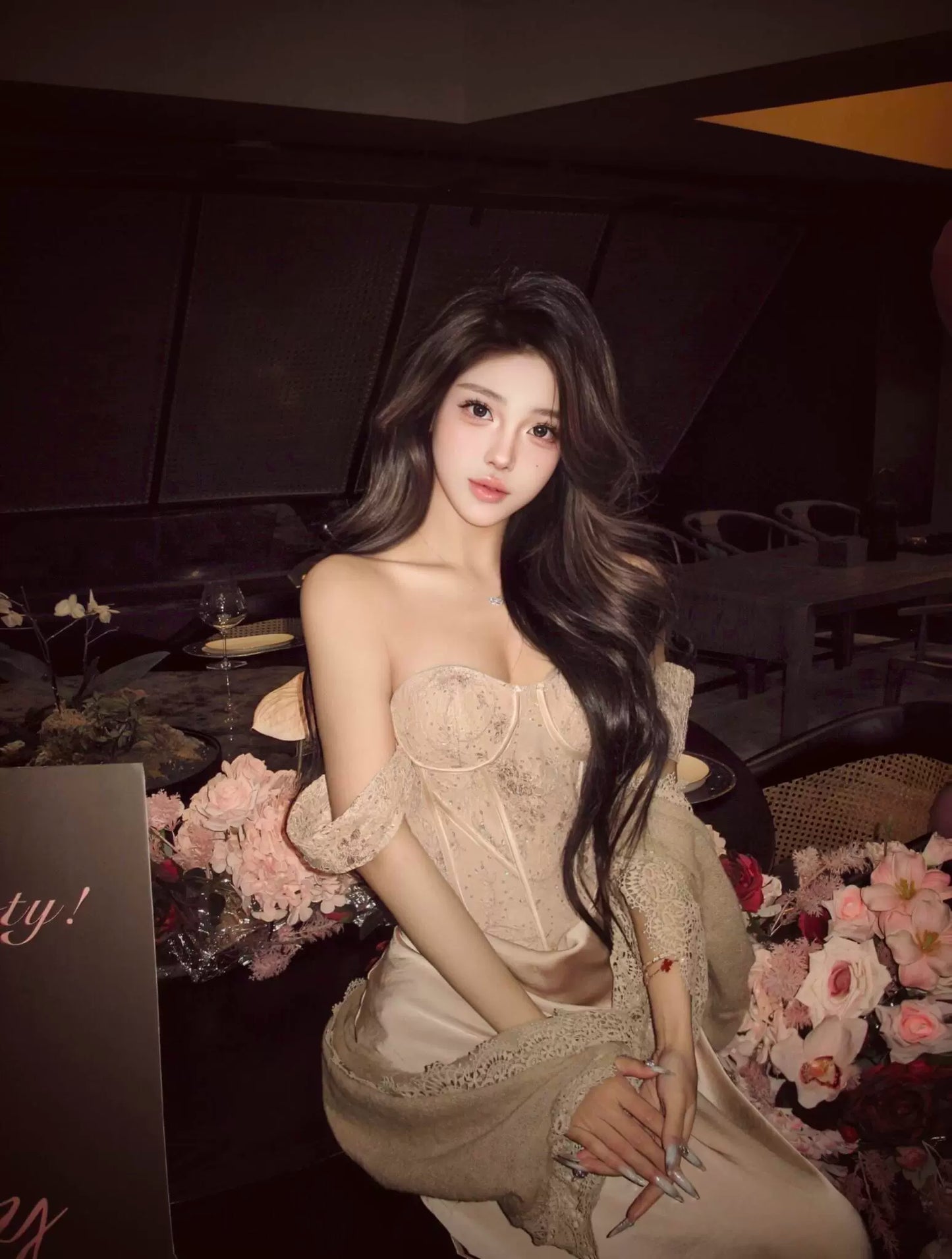 Fishbone Bandeau Fishtail Dress – Elegant Birthday & Evening Gown