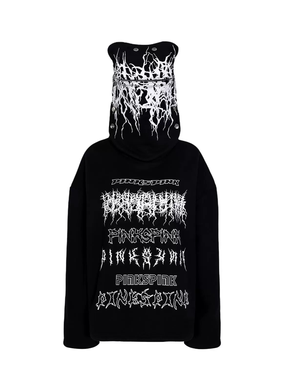 Monogram Print Oversized Hooded Y2K Streetwear Sweatshirt (Gender Neutral)