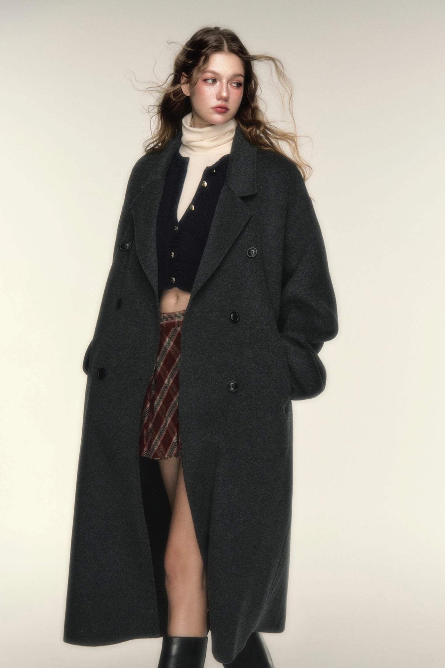 Handmade Australian Wool Long Coat - Lazy Quality