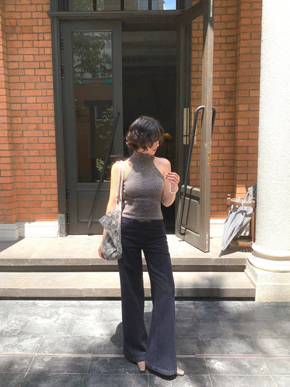 Cloud Steps Straight-Leg Dark Denim Jeans – Hong Kong Retro Autumn Essential