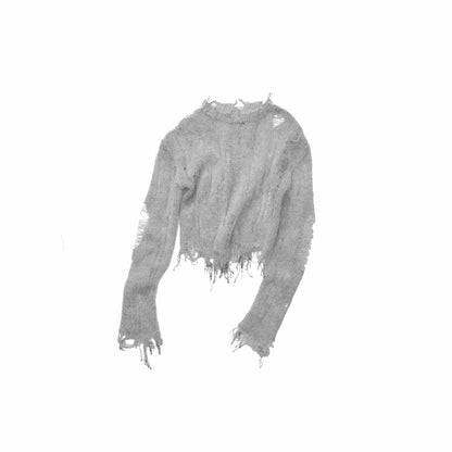 Openwork Mohair Knit Sweater