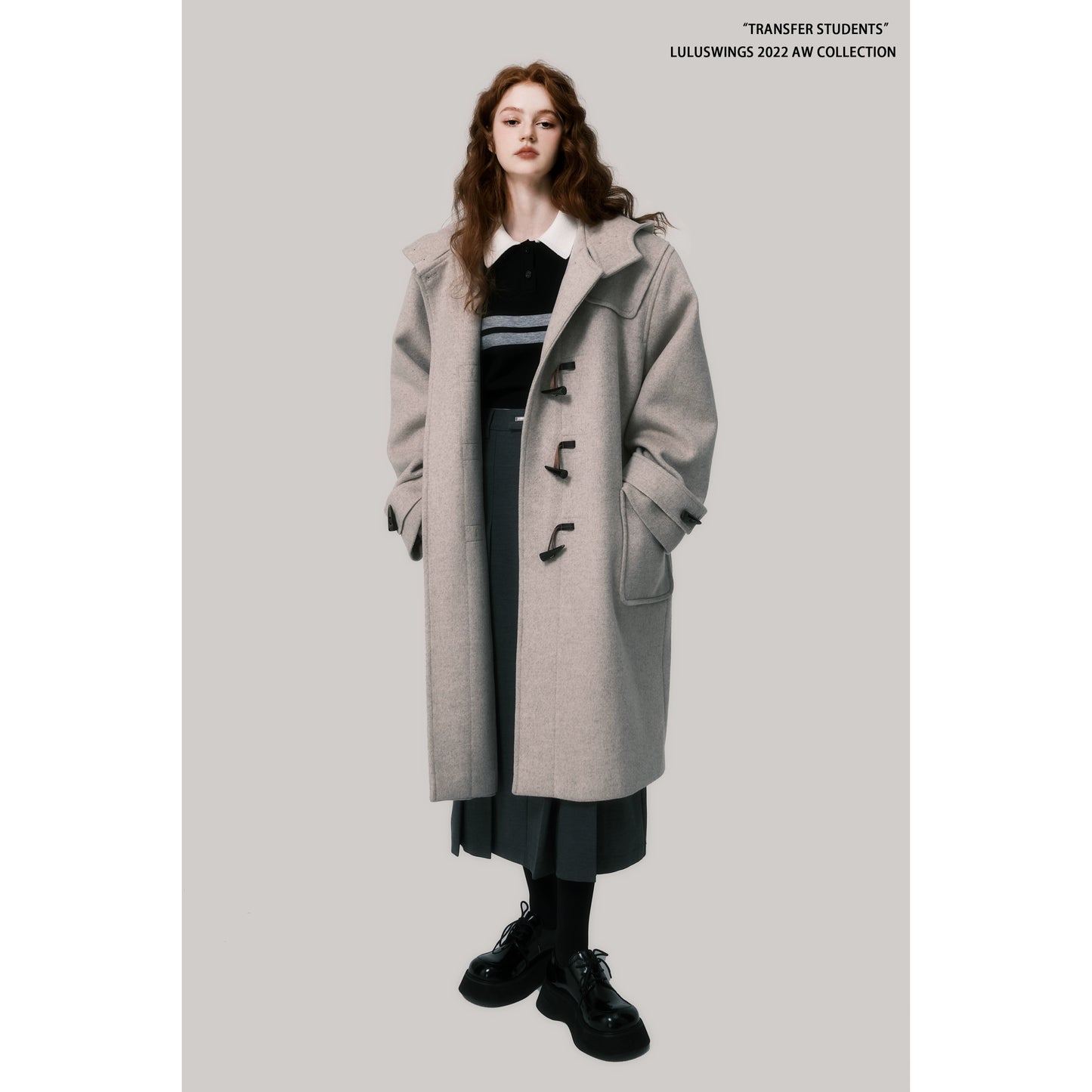 All Wool Oat Horn Button Coat - Heavyweight