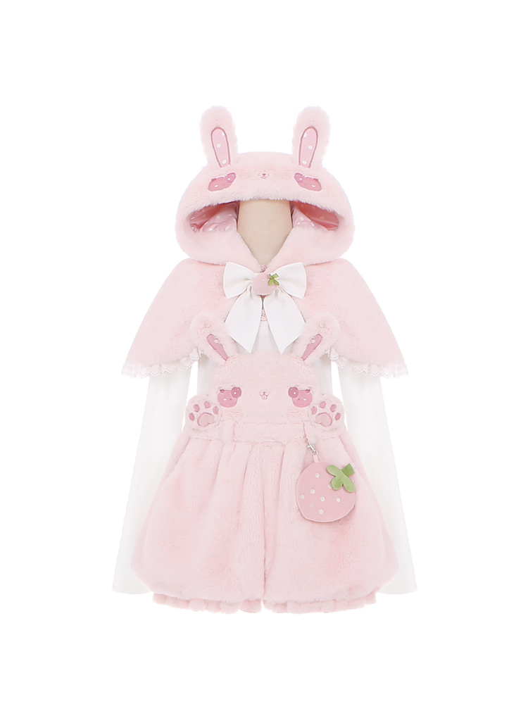 Genki Strawberry Rabbit Bud Pants + Top Set