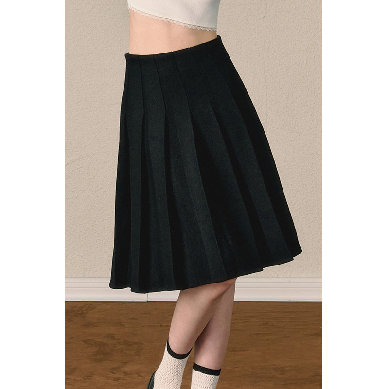 Black Woolen Skirt
