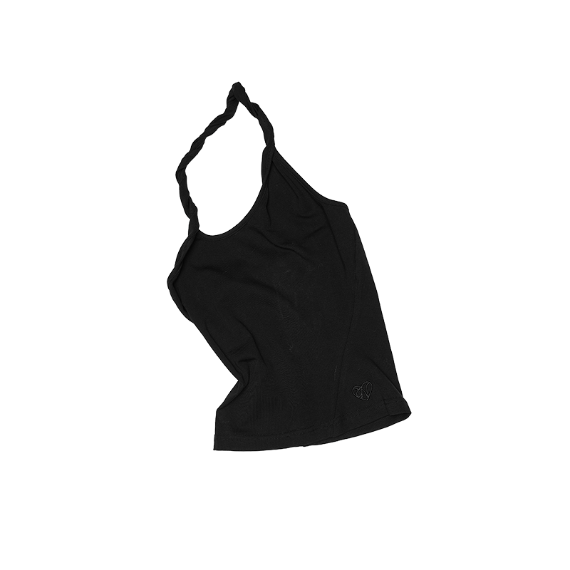 Knotted U-Neck Solid Camisole – Embroidered Slim Slim-Fit Summer Top