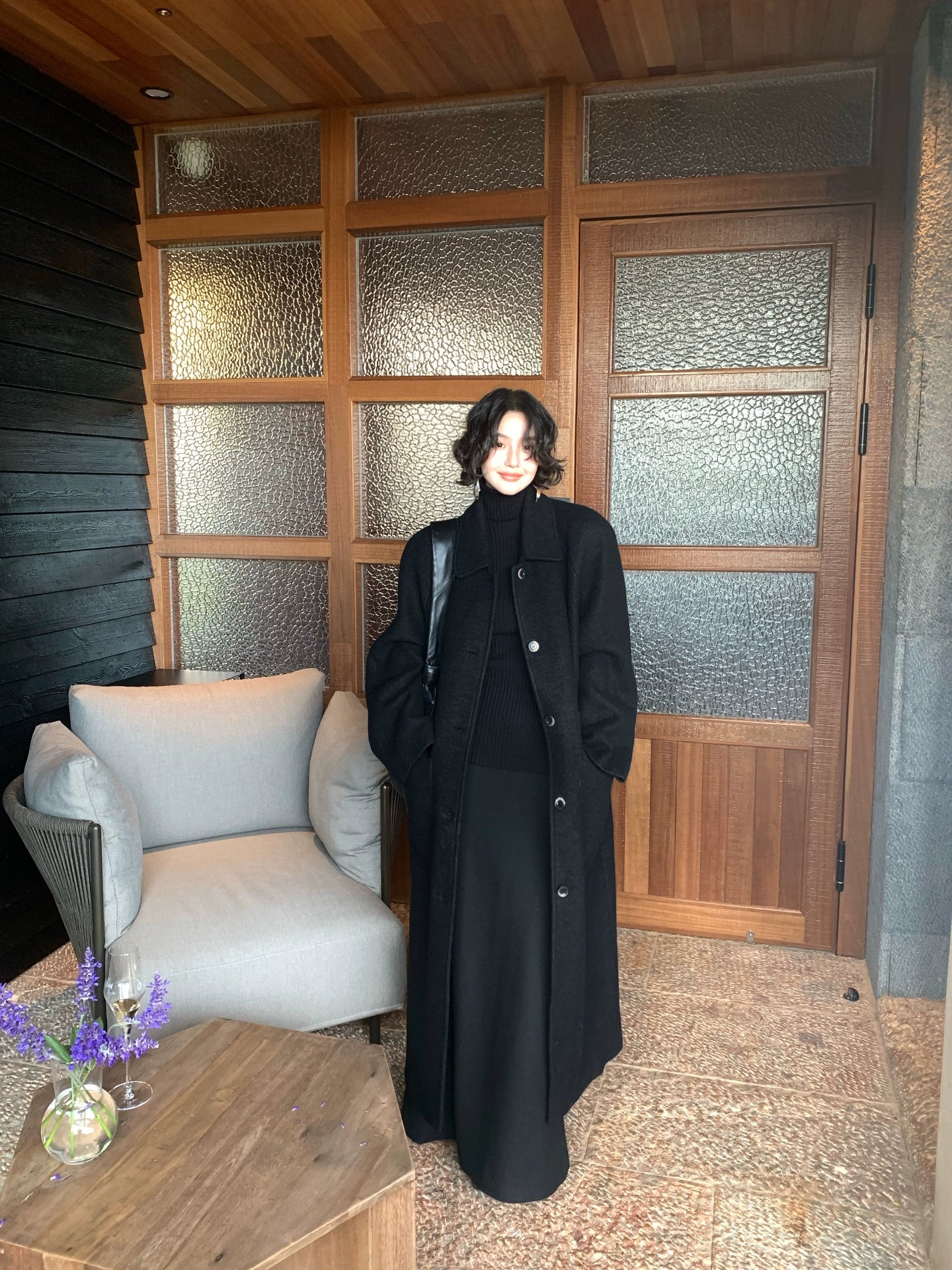Time Language Thick Wool Long Coat – Elegant Autumn/Winter Outerwear