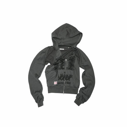 Street Halterneck Hoodie Two-Piece Set