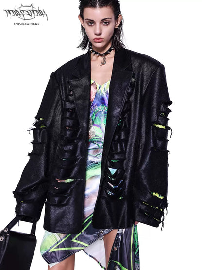 Digital Silhouette Blazer – Inner Destruction-Inspired Avant-Garde Design