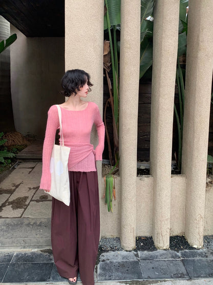 Shufeng Relaxed Wide-Leg Trousers – Hong Kong Retro Autumn Elegance